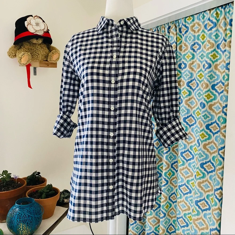 J. Crew Classic-fit Boy Shirt in Crinkle Gingham (size 4P)
